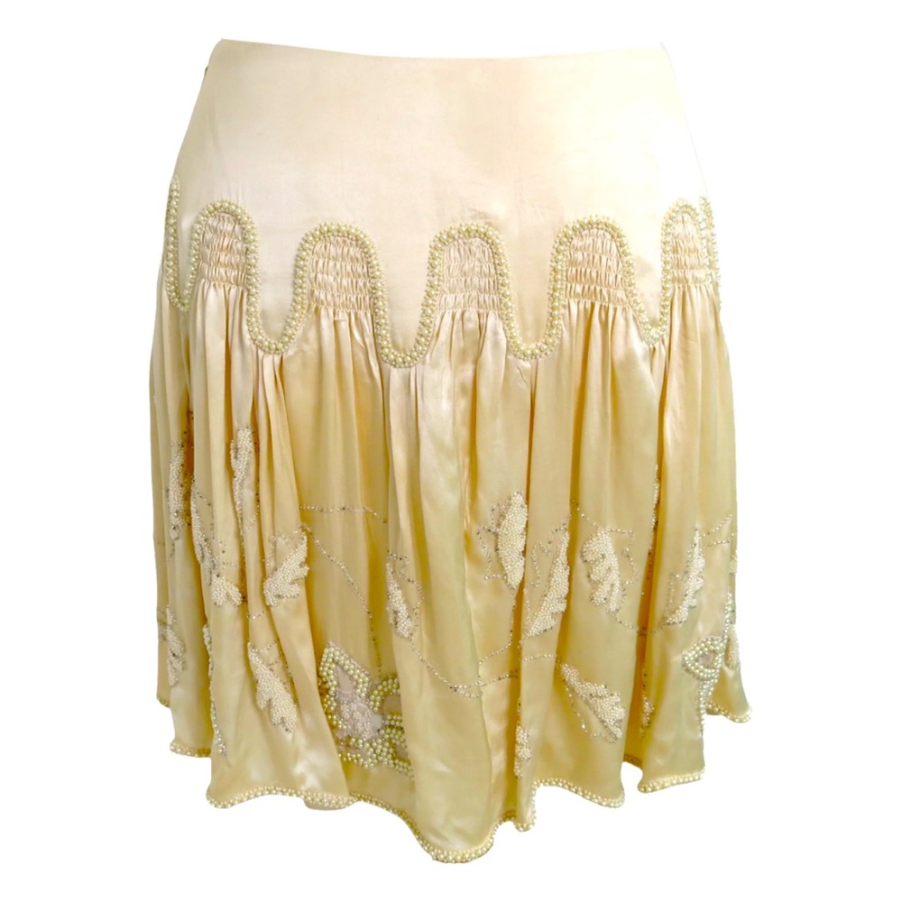 RARE RALF LAUREN SILK BEADED SKIRT